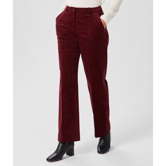 Hobbs Kassandra Cord Pants in Dark Red - Picture 1 of 16